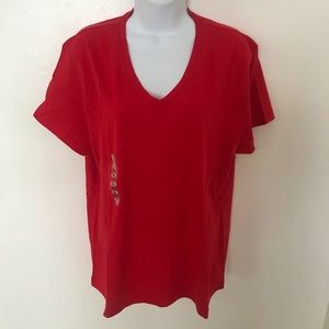 Lady Foot Locker Red Workout Tshirt
